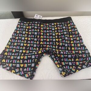 TomboyX Black Multicolor Patterned Boyshorts